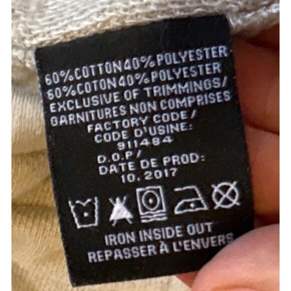 Ripzone Gray Hoodie With Stripe Sleeves & Kangaroo Pocket S - Picture 6 of 8